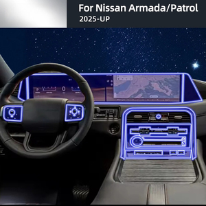 <span class=keywords><strong>Film</strong></span> <span class=keywords><strong>de</strong></span> protection PPF pour Nissan Patrol Armada 2025, accessoires intérieurs transparents en TPU, navigation GPS, panneau <span class=keywords><strong>de</strong></span> commande, console centrale - Product Image 3