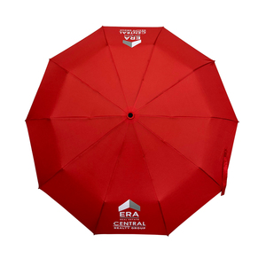 하이 퀄리티 23 인치 10 늑골 자동 오픈 닫기 비 우산 사용자 정의 로고 빨간 방풍 <span class=keywords><strong>3</strong></span> 접이식 디자인 - Product Image 3