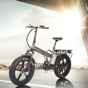 Electric Folding Bike 19 In Fat Tires Disc Brakes Rear Rack Lithium Battery Foldable Urban Commute - Product Image 2
