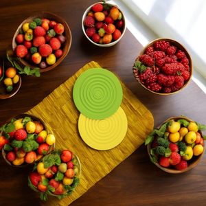 Non-Slip round Pot Mat 8" trivets set for hot dishes - Product Image 6