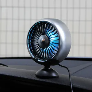 Araba aksesuarları taşınabilir 3 hızları ayarlamak 12volt araba fanı DC Powered araç Fan Mini USB araba fanı zekâ LED
