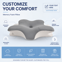 Oreiller cervical ergonomique en mousse à mémoire de forme avec soutien profilé pour le cou et les épaules, idéal pour les dormeurs sur le dos, sur le côté et sur le ventre
