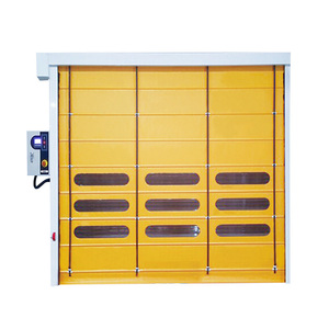 Portes verticales à enroulement rapide haut de gamme en acier inoxydable automatiques et étanches en PVC pour usines/boutiques - Product Image 2