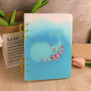 Moldes de silicone para caderno, 5 tipos de moldes de silicone para fazer artesanato DIY, resina epóxi e UV, livre de BPA, para uso manual, ferramentas de fundição, A5 / A7 - Product Image 4