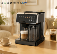 Machine à café à capsules intelligente à écran tactile, machine à expresso entièrement automatique, mousseur à lait, machine à café à infusion rapide pour la maison