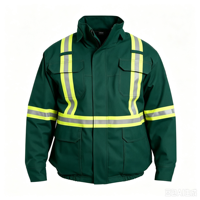 Veste de sécurité réfléchissante ignifuge 100% coton, manteau de travail d'hiver antistatique, veste bomber haute visibilité EPI