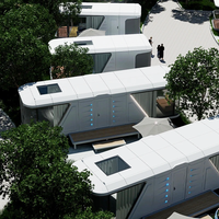 Maison capsule préfabriquée extensible, pod aéronef, cabine modulaire pour hôtel, bureau, espace commercial, bâtiment préfabriqué en structure acier