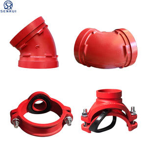 RAL3000 도장된 연성 주철 홈이 있는 리듀싱 커플링 파이프 피팅 엘보 티 화재 보호 소방 시스템용 - Product Image 2