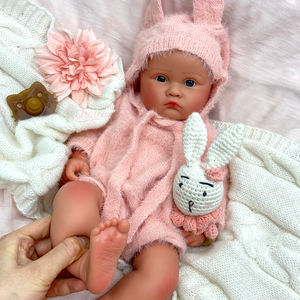 Muñeca Reborn de Silicona de 45 cm (18 Pulgadas) <span class=keywords><strong>con</strong></span> Apariencia Realista de Bebé Recién Nacida, <span class=keywords><strong>con</strong></span> Ojos Abiertos y Rostro Angelical, para Regalos Infantiles - Product Image 3