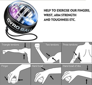 Nouveau Gyroscope de Poignet LED Populaire 2026 – Dispositif Rotatif d'Entraînement Manuel pour la Retour de Balle au Poignet - Product Image 6