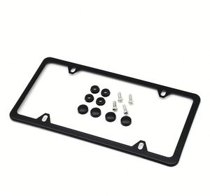 Marco Personalizado para Matrícula con Cuatro Orificios Metálicos Cromados y Tornillos, Cubierta Premium para Placa de Matrícula - Product Image 2