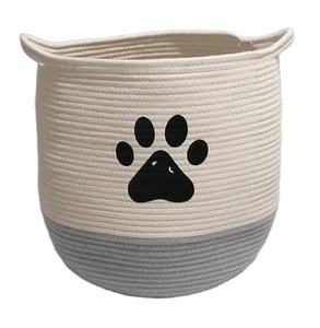 Panier de rangement en corde de coton imprimé à chaud, fait main, écologique, motif cercle, en promotion - Product Image 4