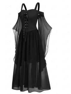 Robe de Cour Vintage Cosplay <span class=keywords><strong>Moyen</strong></span> Âge Reine Halloween Robe de Fête de Carnaval Adulte Robe Rétro Deluxe - Product Image 6