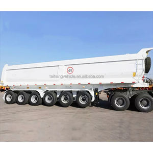 Fabrika doğrudan satış 3 4 6 akslar ağır 80 Ton 100 Ton 150 Ton yandan boşaltma devrilme yan damperli yarı kamyon römorku - Product Image 3