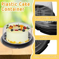 Runde Transparente Plastik-Kuchenbehälter PET Dessert Einweg-Kuchenboxen mit Deckeln Transport-Aufbewahrungsbehälter Kuchenhalter