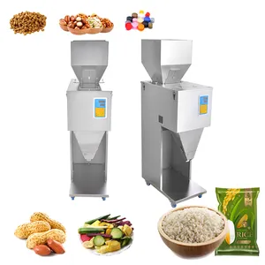 3000g Mini Semiautomatic Wheat Salt Jar Sugar Tea Sachets Stand Bag Pellet Weighing Filling Machine With Scales