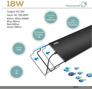 18W 24/7 éclairage <span class=keywords><strong>chihiros</strong></span> <span class=keywords><strong>aquarium</strong></span> <span class=keywords><strong>LED</strong></span> éclairage <span class=keywords><strong>aquarium</strong></span> lumière avec support extensible 7 couleurs pour réservoir planté - Product Image 6