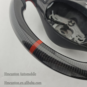 พวงมาลัยหนังคาร์บอนไฟเบอร์แบบเจาะรูคุณภาพสูง ขายดี สำหรับรถยนต์ BMW E90 E91 E92 E93 ซีรีส์ 3 - Product Image 3