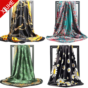 Sciarpa quadrata di seta di gelso di lusso in morbido 100% da <span class=keywords><strong>donna</strong></span> con stampa solida elegante scialle alla moda in raso - Product Image 5