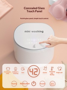Mini machine à laver entièrement automatique Little Brand pour sous-vêtements et chaussettes de maternité et d'enfants, 1,8 kg, avec vidange inférieure, lavage et essorage tout-en-un - Product Image 2