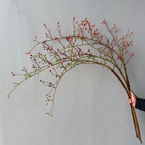 Branche de fruits artificielle Yunxi rouge, verte, orange en plastique pour décorations de fêtes, maison, salle d'exposition, restaurant - Product Image 1