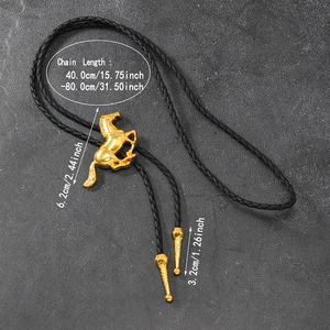 欧美国式西部牛仔复古时尚个性钻石合金奔马吊坠女式衬衫项链 - Product Image 5