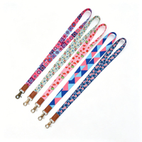 Lanière personnalisée en polyester avec logo imprimé par sublimation, sangle de cou pour porte-badge, porte-carte, porte-téléphone, porte-clés