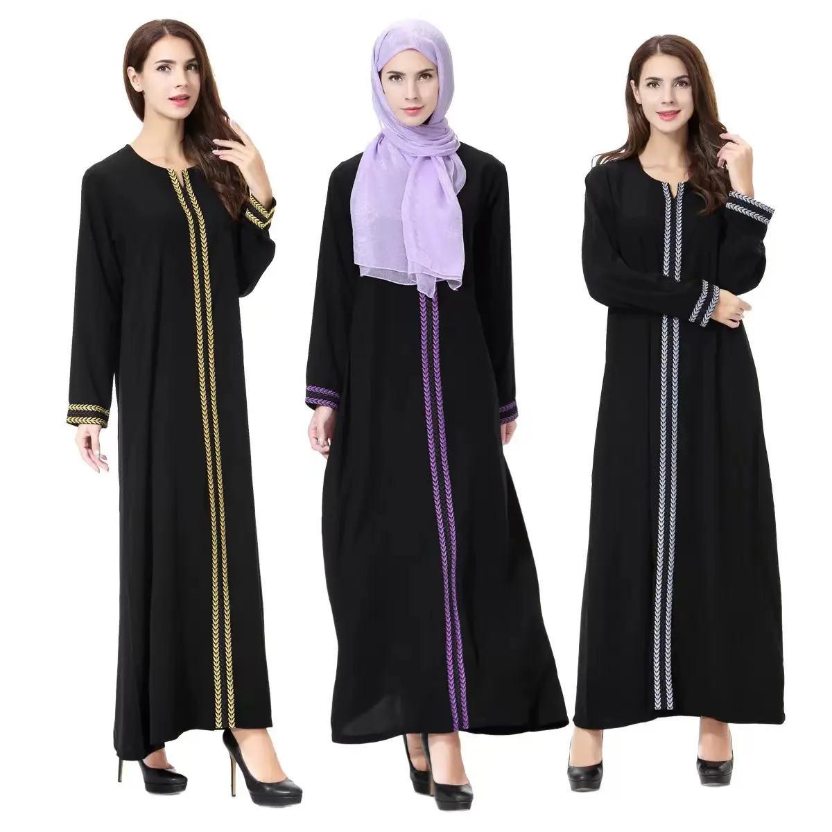 Dresses — vêtements ethniques pour femmes musulmanes, robe musulmane noire, hijab, robe musulmane du Pakistan, robe maxi moulante, Abaya décontractée, 2022