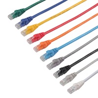Kabel Patch Jaringan UTP Cat6 RJ45 8P8C 24/26/28AWG Tembaga Terlilit PVC LSZH Kabel Ethernet 0.5m/1m/2m/5m Dapat Disesuaikan