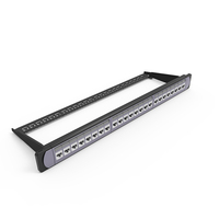 Seri Pmfhn disesuaikan 19 "1U Cat6A Cat6 Cat5E 24 Port UTP perlengkapan serat optik tembaga Panel Patch menurut Rackmount FTP