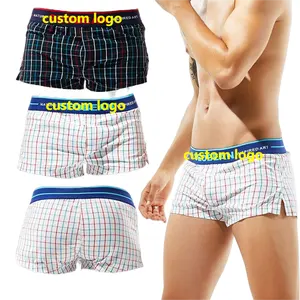 New Men's plus Size Casual Shorts Família underwear Calças de seta soltas Roupa interior dos homens boxer de algodão shorts