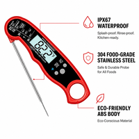 Thermomètre numérique à lecture instantanée pour viande, étanche IPx67, écran LCD rétroéclairé, pré-calibré pour barbecue, cuisine, grillades - OEM/ODM