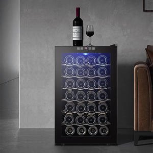28 бутылок, 70 л, электрические охладители вина с Умной системой контроля температуры, стеклянная дверь, однозонный охладитель вина - Product Image 3