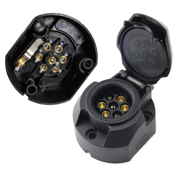 Разъем питания «папа» и «мама» для автомобильного прицепа, тип розетки, пластиковый 1 высокопрочный Европейский 12 В, 24 В, 7 контактов, 13 контактов