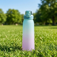 Bouteille anti-fuite avec options de parfum, couvercle à clapet, paille intégrée pour boire directement – Idéale pour l'école, le cyclisme, le camping, la gym, les cadeaux, la maison et l'extérieur