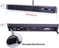 Pknight CP0802W – Pack de relais séquenceur d'alimentation intelligent PDU 8 prises programmable Wi-Fi DMX512 RS485, montable en rack 1U, OLED, garantie 1 an