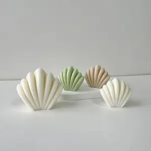 INTODIY Ароматизированная свеча силиконовая форма неправильной формы в форме веера оболочка штукатурка декоративная форма