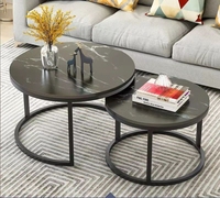 Table basse convertible de luxe nordique avec plateau en pierre, durable, moderne, en métal blanc et or, pour salon, cuisine et maison