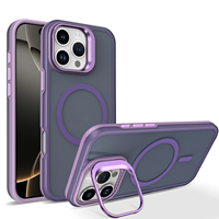 Funda Magnética para Teléfono Móvil con Carga Inalámbrica para iPhone 15 14 Plus, Acabado Mate, Soporte Invisible para Lentes, Compatible con iPhone 17 Pro Max