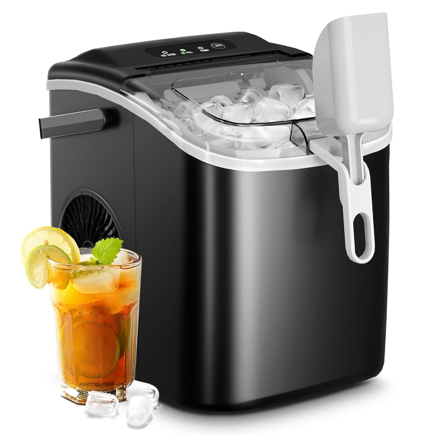Ice Maker Countertop - Portable Ice Machine with Carry Handle