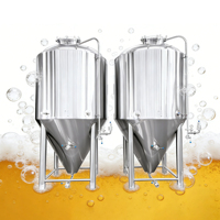 Cuve de Fermentation Conique 2000L en Acier Inoxydable Unitank avec Chemise de Refroidissement, Bras de Racking et Manomètre pour Brasserie