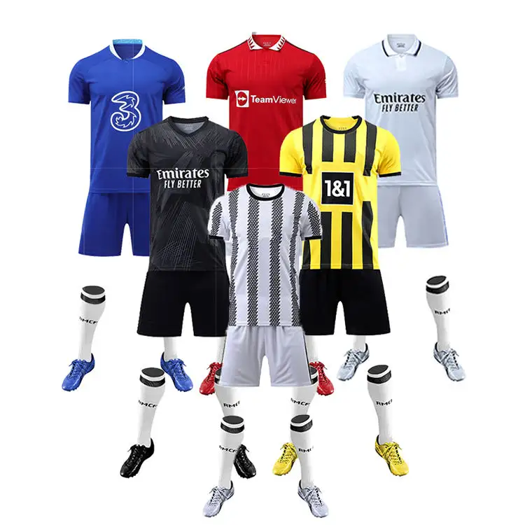 Adults and kids Soccer Jersey Wholesale Customized Football Jersey Sublimation Soccer Shirts Jersey Quick Dry Soccer Wear