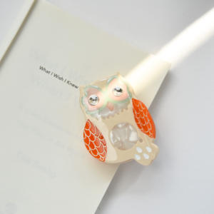 YJL vendita calda fantasia strass acetato per capelli artiglio 7.7 CM simpatico gufo animale capelli artiglio all'ingrosso di alta qualità per capelli pinza per le donne - Product Image 4