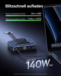 <span class=keywords><strong>Chargeur</strong></span> rapide USB-C/GaN PD/PPS 245W USB-A pour <span class=keywords><strong>MacBook</strong></span> Pro/Air, iPad Pro, S24 Ultra, S20 (230V AC) - Product Image 2