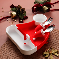 Cuillère de Noël en Acier Inoxydable Cuillère et Fourchette de Noël avec Boîte Cadeau