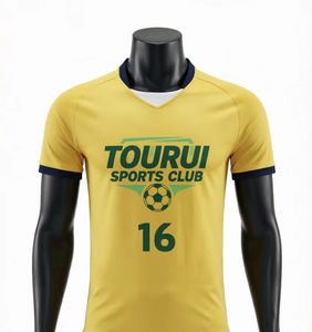 Maillot d'entraînement respirant à manches courtes pour homme, uniforme d'équipe de football personnalisé, impression par transfert thermique - Product Image 1