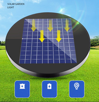 Lampe solaire UFO à monter sur poteau, éclairage extérieur de jardin, capteur de mouvement PIR, éclairage hors réseau, lumière de sécurité pour allée