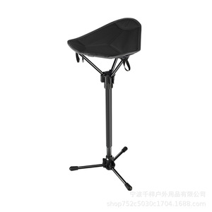 Portable Outdoor Telescopic Folding <b>Stool</b> Aluminum Alloy 61-80.5cm <b>Height</b> <b>Adjustable</b> For Camping Fishing Queuing - Product Image 5
