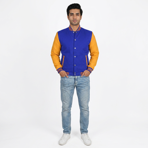 Veste universitaire streetwear personnalisée en gros pour hommes et femmes, veste bomber de baseball, veste universitaire pour homme - Product Image 1