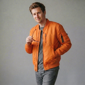 Chaqueta bomber informal para hombre con cremallera, chaqueta de vuelo, a prueba de viento, transpirable, para otoño e invierno. - Product Image 1